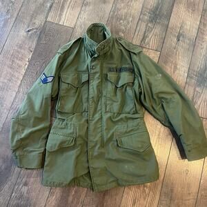 Vintage U.S. Air Force USAF M-65 Field w Liner Jacket Olive Green Sz XSMALL Reg